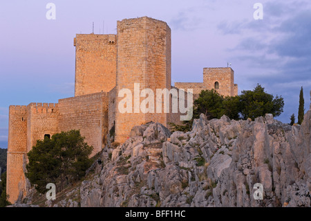 Santa Catalina`s castle, former Moorish fortress now a parador de turismo (state-owned hotel). Jaen. Spain Stock Photo